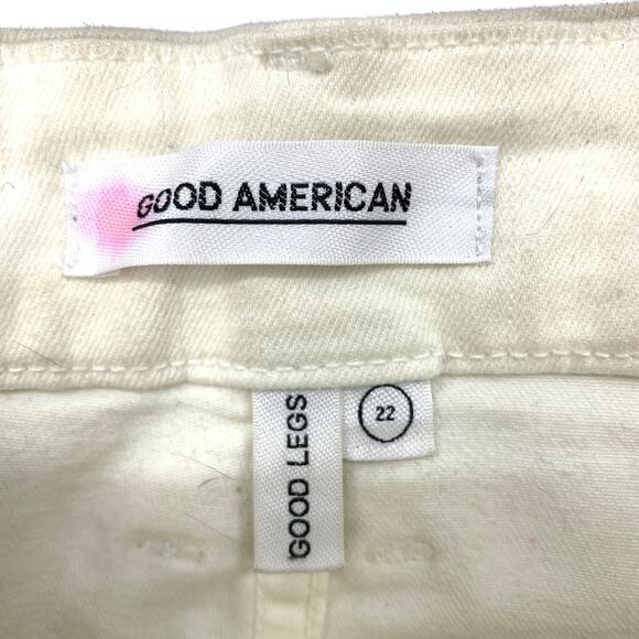 Good American Jeans Women's Size 22 High Rise Good Legs Denim Gold Metallic - Picture 6 of 8